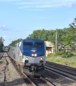 Amtrak Train # 467 approaching the station with P42 # 125 leading